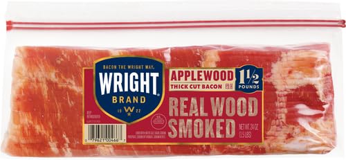 Wright, Applewood Thick Cut Bacon, 24 oz (Prop 12 Compliant)