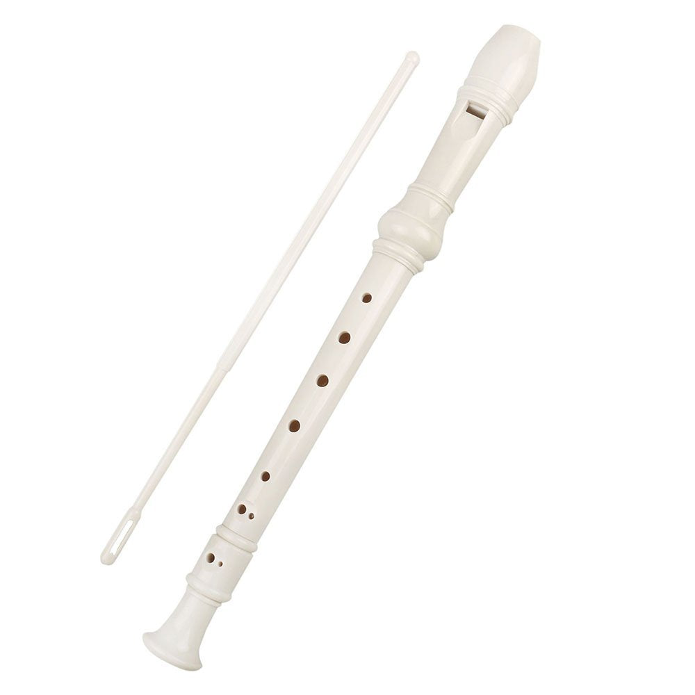 Mr.Power Maple Wooden Soprano Recorder, C Key German Style Fingering 8 Holes 2 Piece School-Approved Musical Instrument Pupil Student Educational (Wood Color)