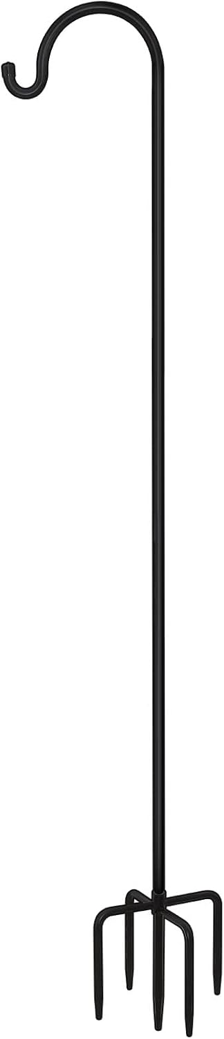 Outdoor Shepherd Hook Bird Feeder Pole with 5 Prongs
