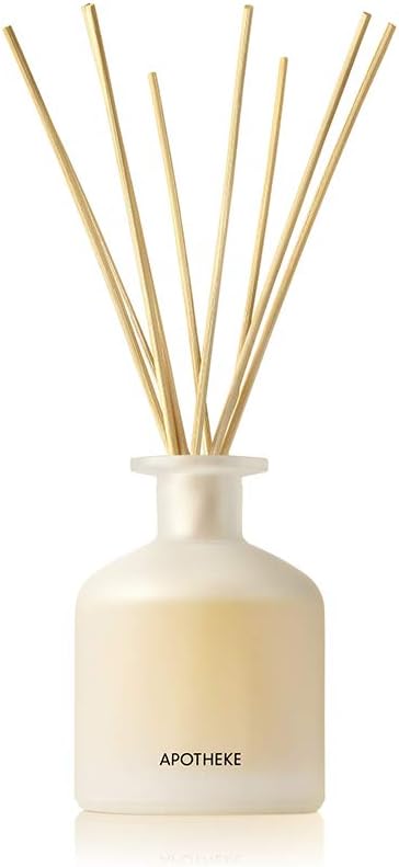 Apotheke Luxury Scented Reed Diffuser for Home - 6.7 Fl Oz Essential Oil Aromatherapy - 10 Rattan Scent Sticks Room Diffuser - Long-Lasting Fragrance for Bedroom, Home, Bathroom