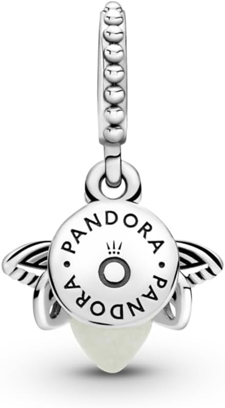 Pandora Glow-in-the-Dark Firefly Dangle Charm - Compatible Moments Bracelets - Jewelry for Women - Gift for Women - Made with Sterling Silver
