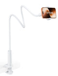 Tryone Gooseneck Phone Holder Hands-Free for Phone Viewing Or Recording, Adjustable Stable Metal Cell Stand Mount for Desk Table Bed, Soporte para Celular, Fits 4-7 Phones Including iPhone - Black