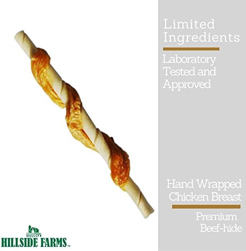 Hillside Farms Chicken And Rawhide Jerky Wraps Premium Dog Treats, 32-Ounce