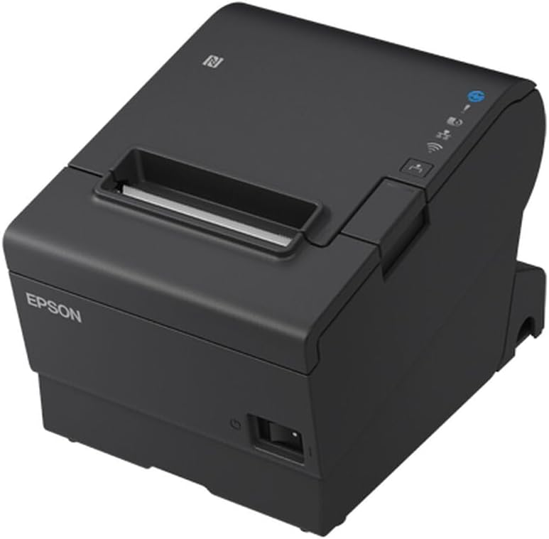 Epson TM-T88VII (112) Direct Thermal POS Printer, USB and Ethernet, 180 x 180 DPI, 500 mm/sec, Black