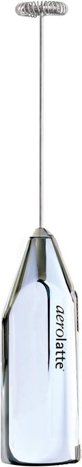 Aerolatte Steam-Free Milk Frother, Polished-Chrome Finish,18/8 Stainless Steel Whisk, BPA-Free Plastic Housing, Batteries Include