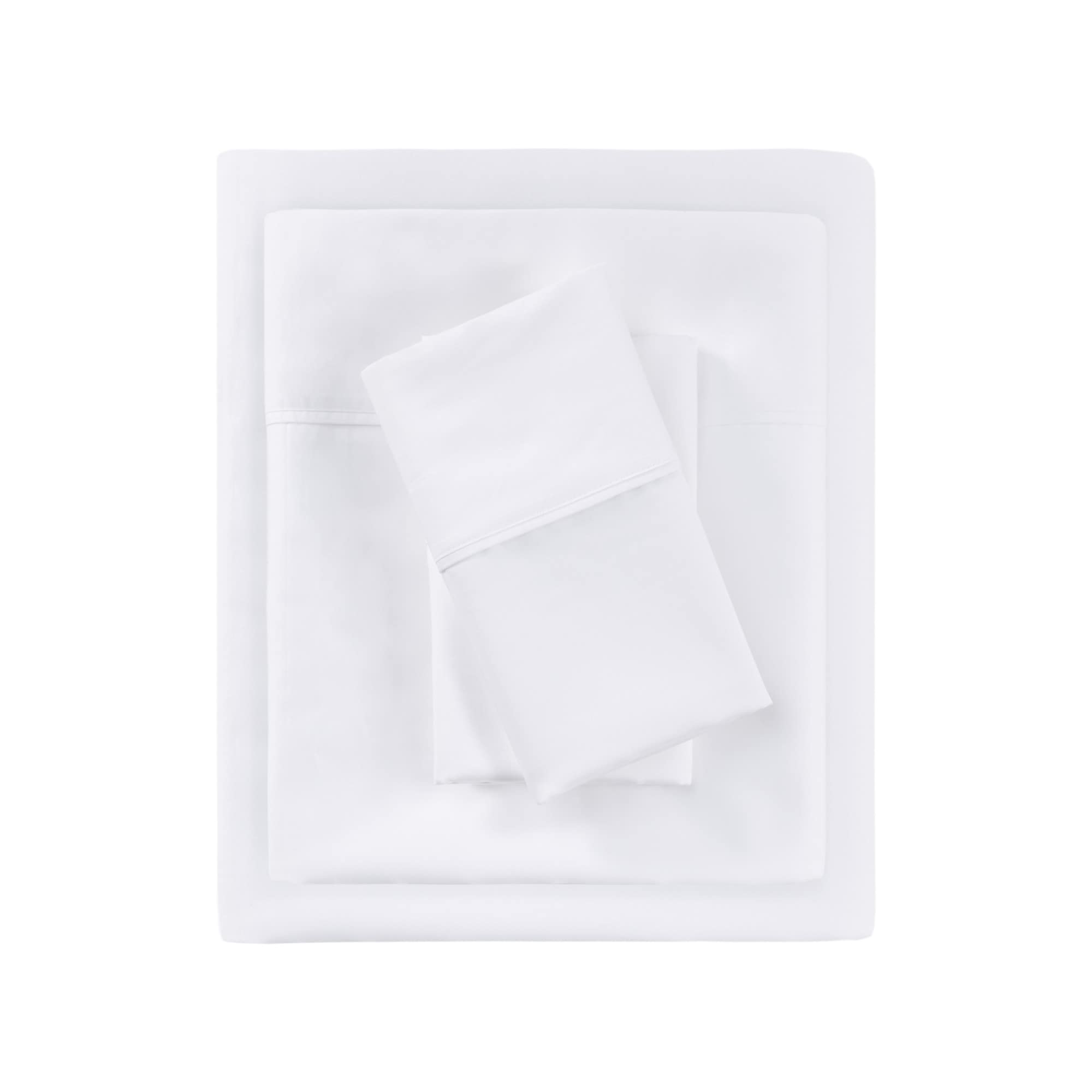 Beautyrest 1000 Thread Count, Solid Color Sheet Set, Elastic Deep Pocket, All Season, Breathable, HeiQ Smart Temperature, Soft Cotton Blend Bedding, Matching Pillowcase, King Ivory 4 Piece