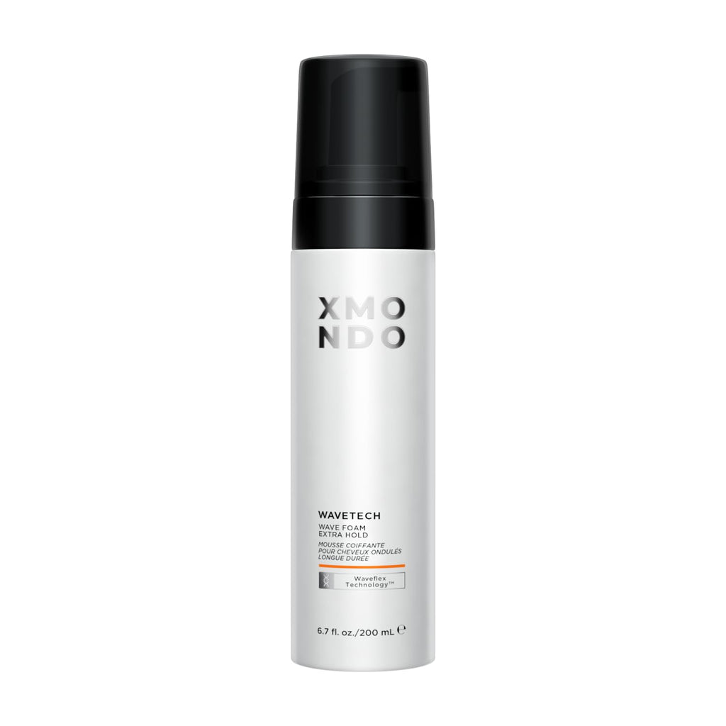 XMONDO Hair Wavetech Extra Hold Wave Foam - Vegan Formula with Pro-Vitamin B5 and Anti-Frizz Nutrients to Fight Static, Control Frizz, and Enhance Your Wavy Hair, 6.7 Fl Oz, 1-Pack