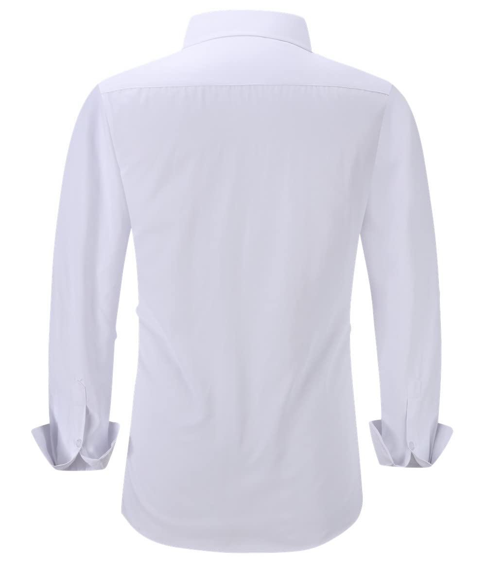 Long Sleeve Dress Shirts for Men - Regular-Fit Casual Button-Down Shirt with Pockets