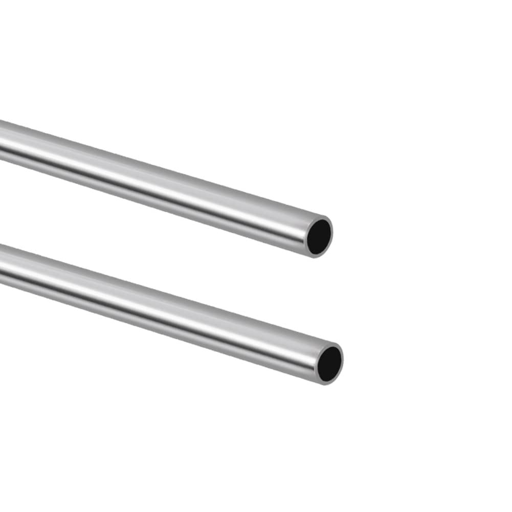1" OD 304 Stainless Steel Tube, Thickened Pipe Wall & Weldable Tubing, Round Metal Pipe Industrial Straight Tube 10 inch Length (2 Pcs)