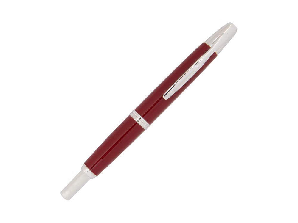 PILOT Vanishing Point Collection Refillable & Retractable Fountain Pen, Black Carbonesque Barrel with Rhodium Accents, Blue Ink, Medium Nib (60246)