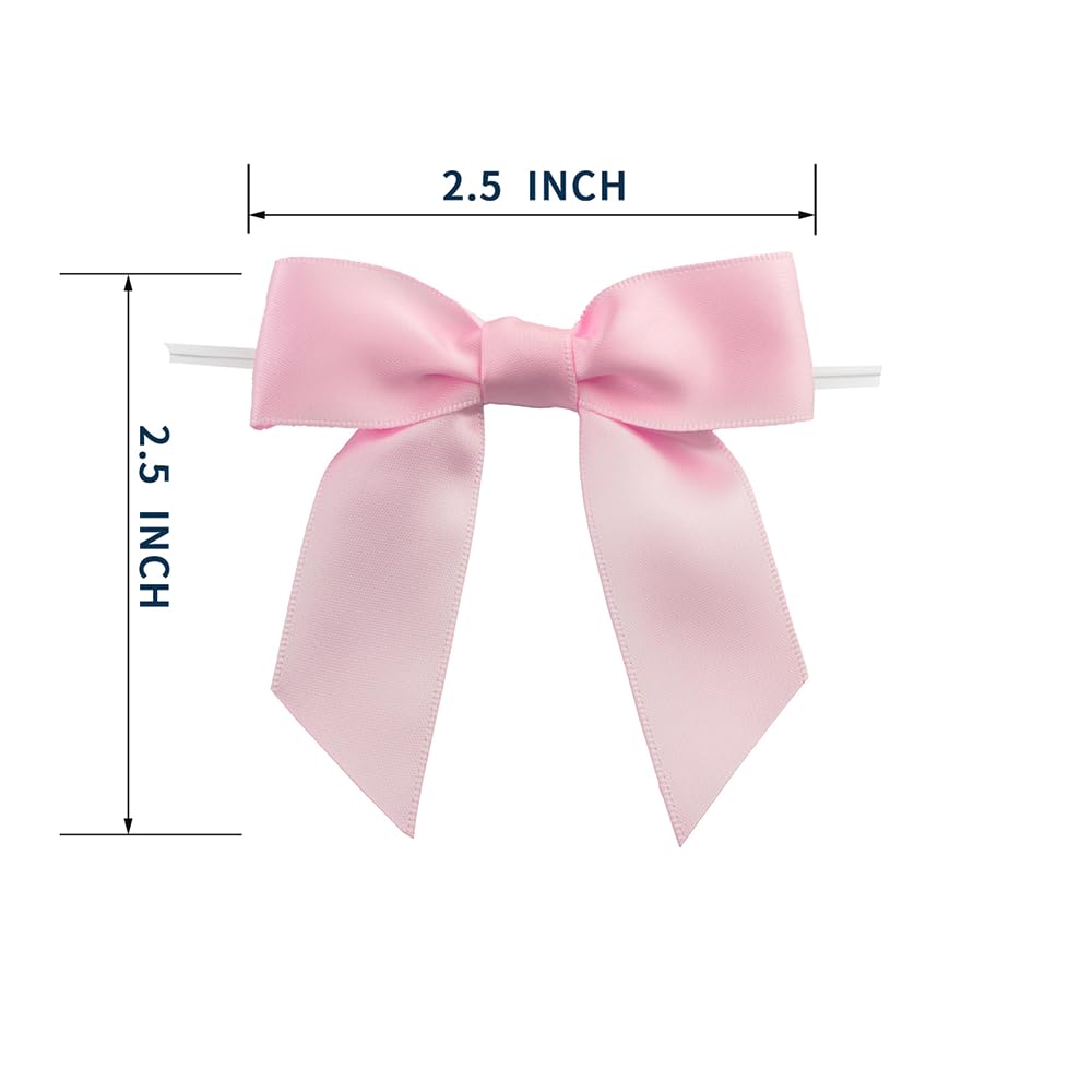 7Rainbows 50pcs Boutique 1.5" Black Satin Ribbon Mini Bows for Craft Sewing Scrapbooking Wedding and Gift Wrapping