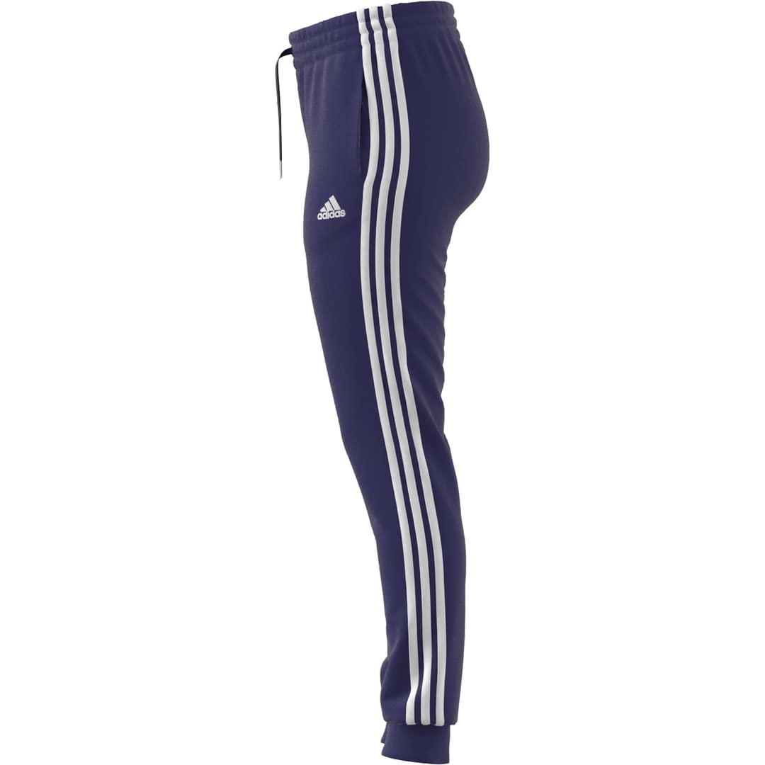 adidas Womens 3-Stripes Drawstring Sweatpants Training Casual - Black