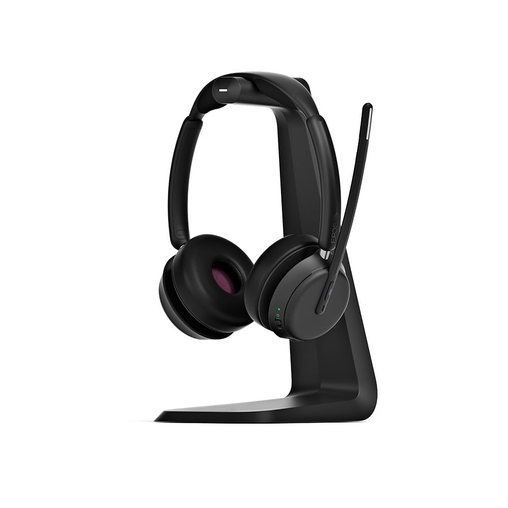 EPOS Impact 1061 ANC High-Performance Bluetooth Headset for PC - Double-Sided, Advanced Noise Cancellation, EPOS AI, Super Wideband Audio, Intuitive Controls, for Professionals in Loud Workspaces