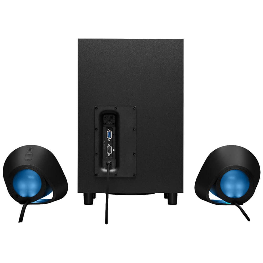 Logitech G560 PC Gaming Speaker System with 7.1 DTS:X Ultra Surround Sound, Game Based LIGHTSYNC RGB, Two Speakers and Subwoofer, Bluetooth, USB, Immersive Gaming Experience - Black