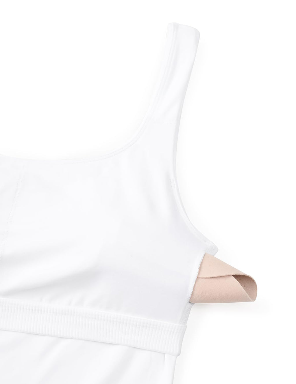 CRZ YOGA Butterluxe U Neck Tank Tops for Women - Padded Athletic Workout Camisole Crop Tops with Built in Bra