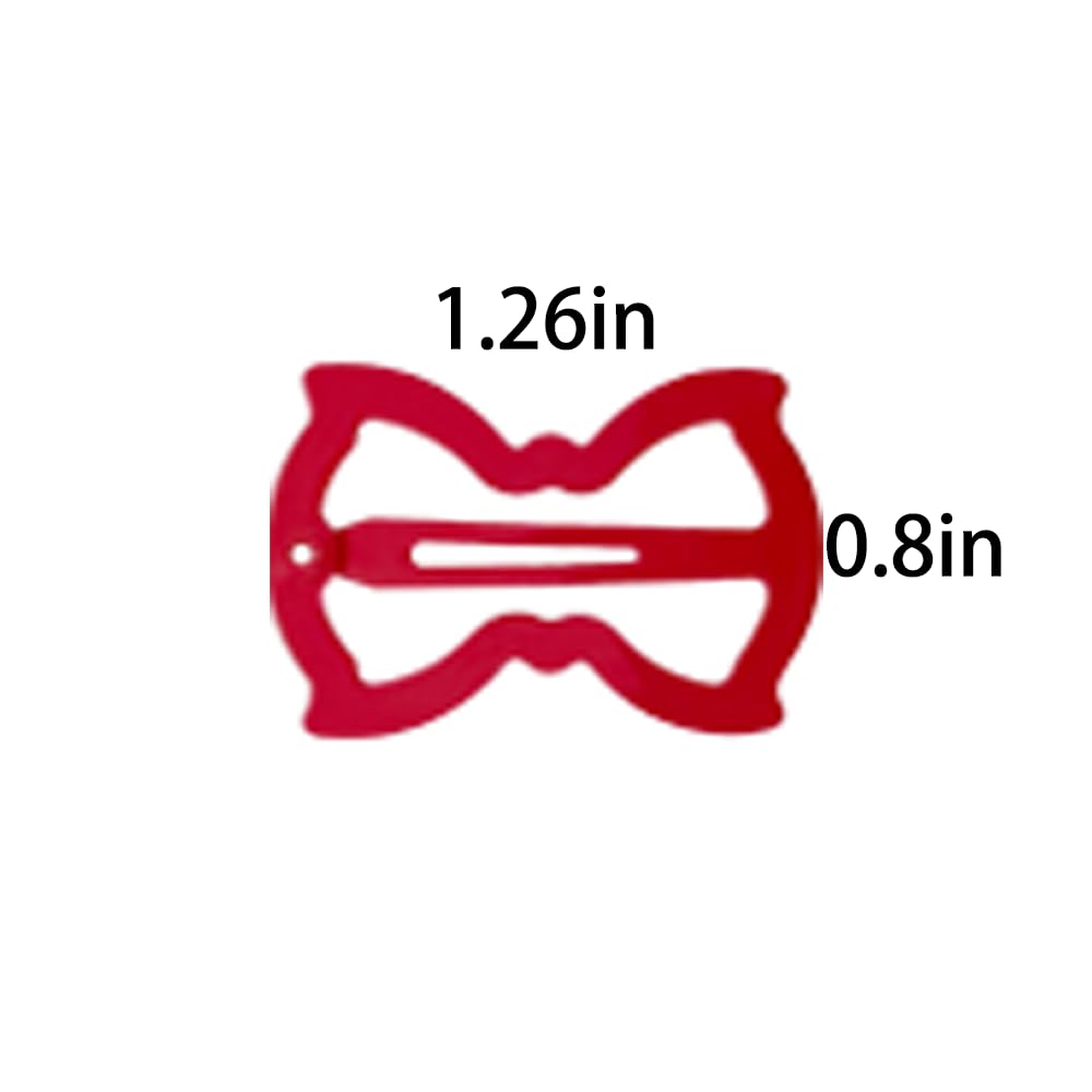 ECADY 100-Piece Metal Snap Hair Clips for Girls, Toddlers, and Kids, Hair Bow Barrettes Perfect for Fine Hair, Thick Hair, and More - Featuring Fun Bow Designs