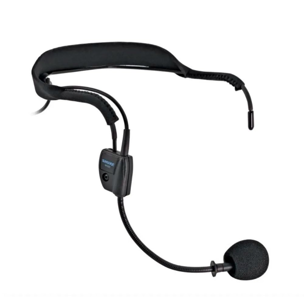 Shure WH20 Dynamic Headset Microphone - Rugged, Lightweight, Secure Fit for Active Mic Users, for Instructors/Musicians, Right-Angle 1/4 (6.3mm) Connector for Unbalanced Mic Input (WH20QTR)