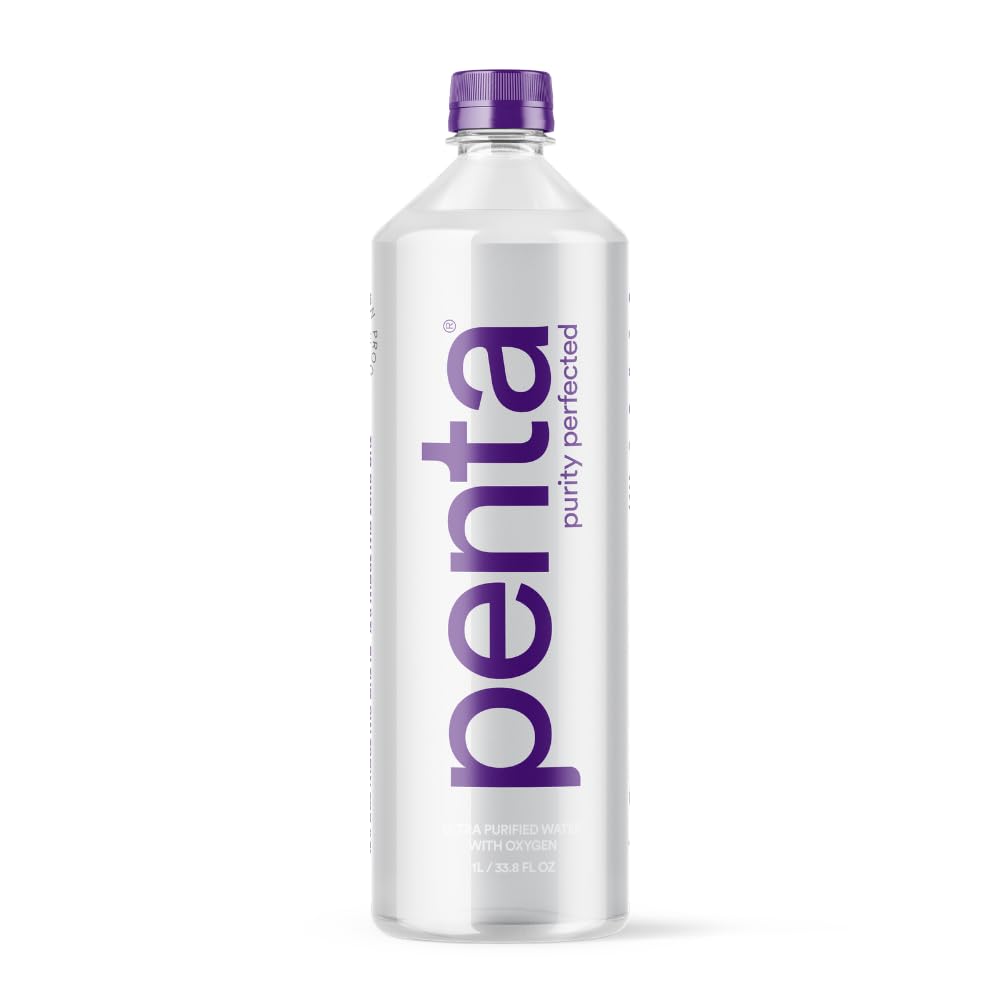 Penta Ultra-Purified Water, Oxygen Infused Natural pH Hydration, Solar-Powered 13 Step Purification Process,16.9 Fl Oz (Pack of 24)