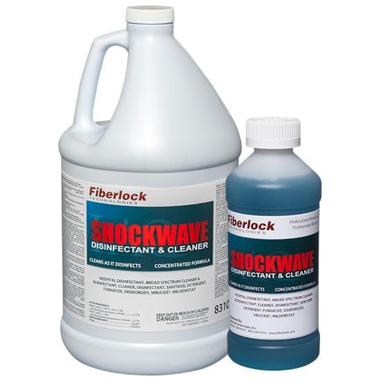 Shockwave Disinfectant Cleaner Concentrate, 1 Gallon, Ideal for Water Restoration & Flood Mitigation, Hospital-Grade Disinfectant, High-Yield Formula