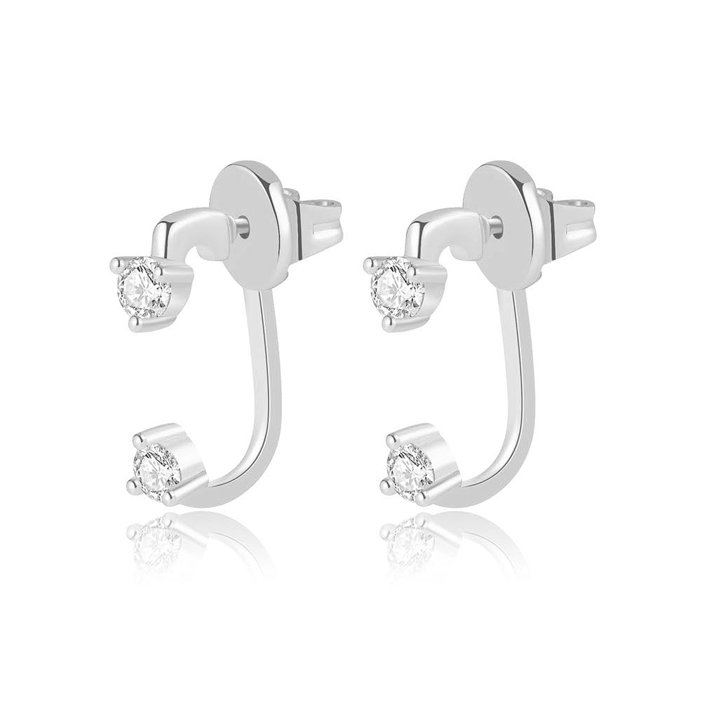 Obidos 14K Gold Plated Illusion Stud Earrings for Women | Triple Huggie Hoop Earrings for One Hole| Trendy Simple Hypoallergenic Fashion Accessories Gold Jewelry Gifts for Womens