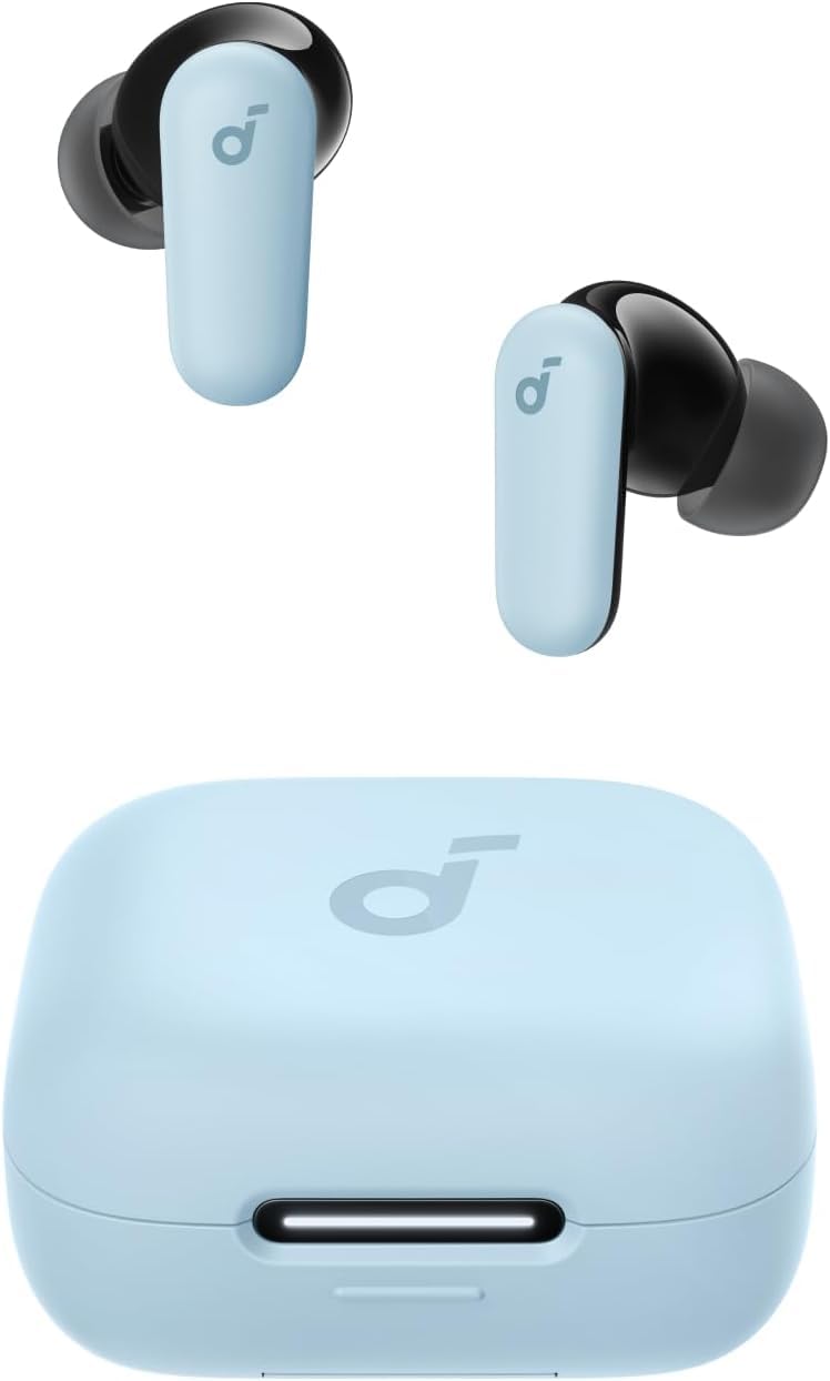Soundcore P30i by Anker Noise Cancelling Earbuds, Strong and Smart Noise Cancelling, Powerful Bass, 45H Playtime, 2-in-1 Case and Phone Stand, IP54, Wireless Earbuds, Bluetooth 5.4 (Black)