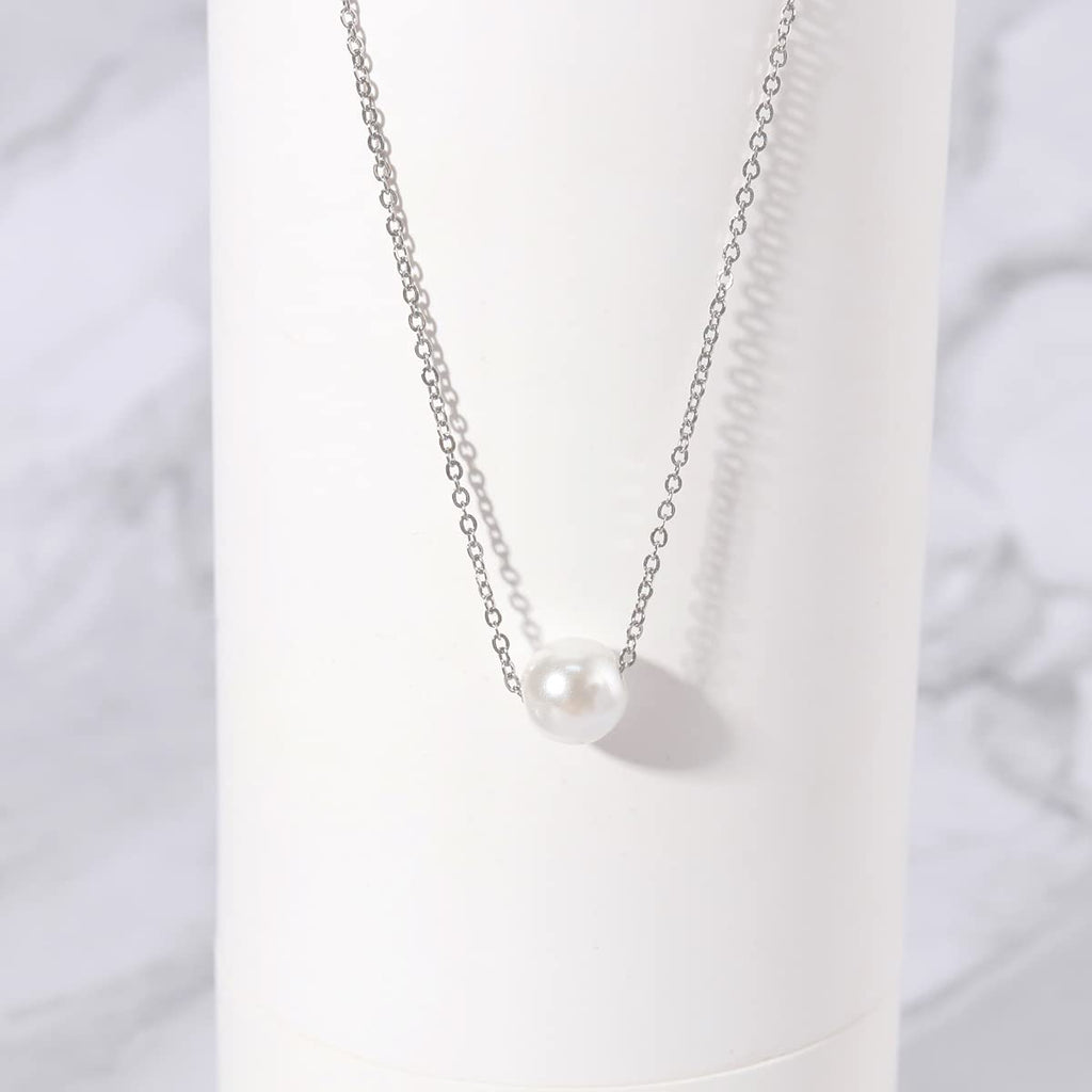 Pearl Necklaces for Women,14K Real Gold Plated Dainty Cute Pearl Necklace for Women Handmade Pearl Chain Necklace Everyday Jewelry Gift