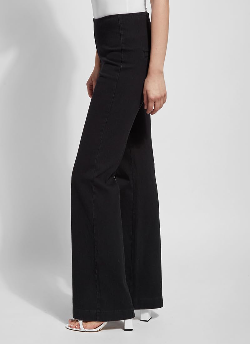 Lyssé Denim Trouser High Waisted Stretch Jeans for Women – Wide Leg Pull-On Pants with Flattering Fit & Soft Fabric