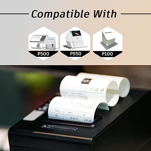 BAM POS 3 1/8" x 190' Thermal Receipt Paper Rolls For Most POS Systems and Receipt Printers, Compatible With Clover Station, Square Station, Toast Station, TM-T88, TSP Series (30 Rolls)
