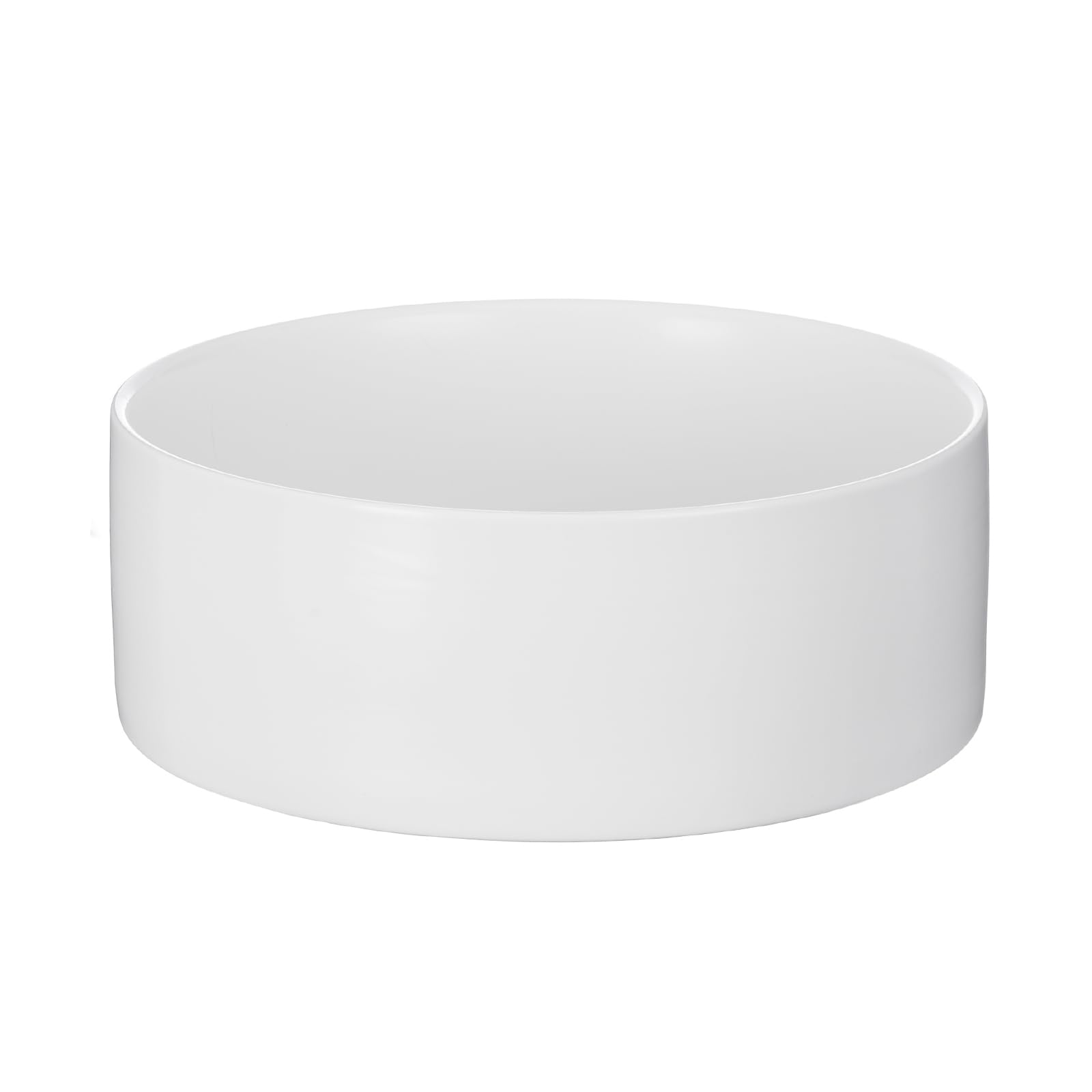 6'' Ceramic Raised Dog Bowl - 30Oz Dog Food & Water Bowl with Elevated Non-Slip Bamboo Stand, Dishwasher & Microwave Safe, Anti Vomiting Heavy Duty Pet Bowl for Small and Medium Dogs, Black