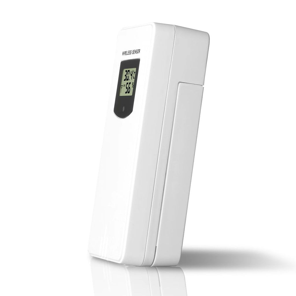 Weather Station with Rain Gauge Outdoor, Home Weather Stations Wireless Indoor Outdoor with Digital Rain Gauges, Thermometer, Barometer, Hygrometer, Atomic Clock, Weather Forecast, with 3 Sensor