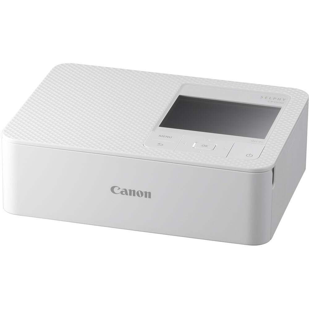 Canon SELPHY CP1500 Compact Photo Printer | Black with KP-108IN Color Ink and Paper Set (2 Items)