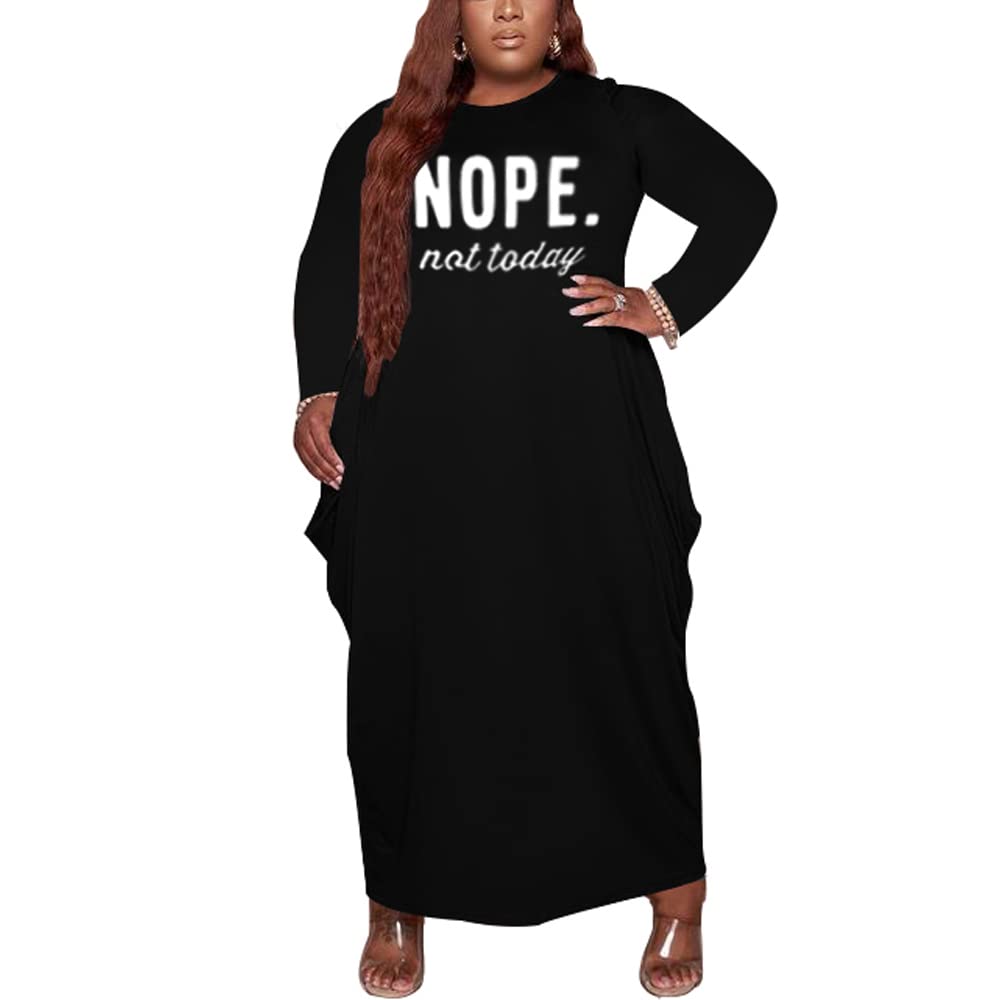 Tycorwd Women's Plus Size Casual Maxi Dresses Short Sleeve Loose Beach Dress Sundress with Pockets