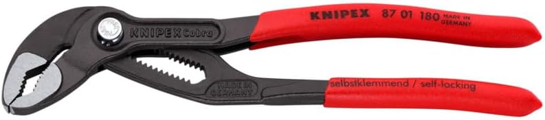 KNIPEX Tools Cobra Water Pump Pliers, 7 1/4 inch, red