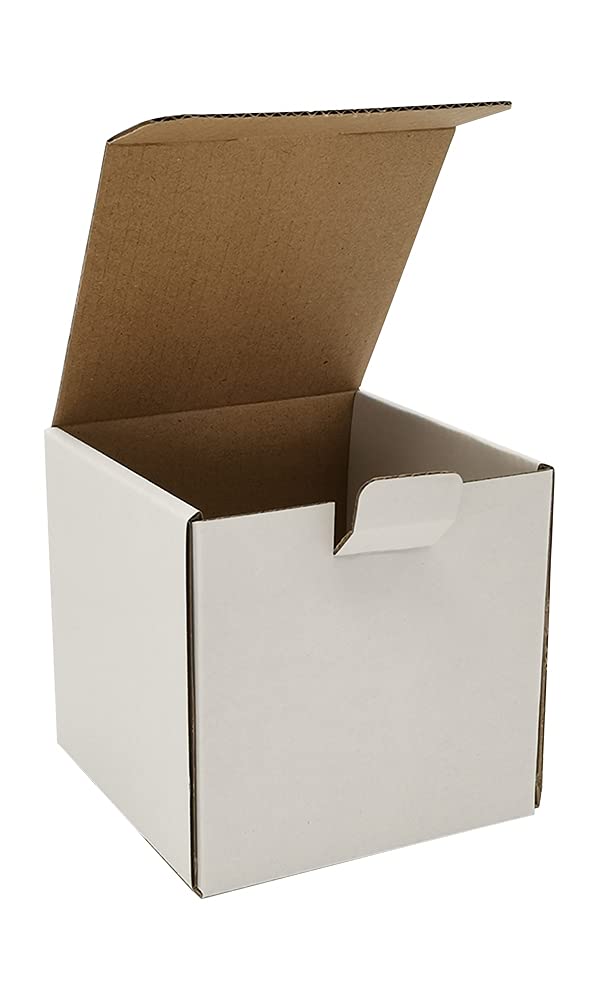 4x4x1'' Small Shipping Boxes 25 Pack, Corrugated Cardboard Mailers for Business, Black (CM441B25)