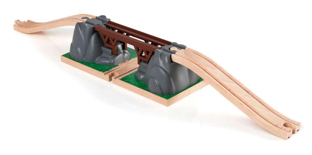BRIO World Collapsing Bridge for Wooden Train Set - 3-Piece Accessory - FSC-Certified - Compatible with BRIO Railway and Train Track Sets - Encourages Fun Creativity - Kids Ages 3 & Up