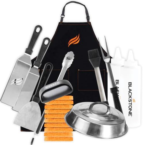 Blackstone 2322 Original Omnivore 36 Inch Griddle with Hood, 4-Burner Flat Top Grill, Propane Gas Grill with Blackstone Griddle Accessories, Seasoning and Wholesalehome Reusable Gloves and Cloth