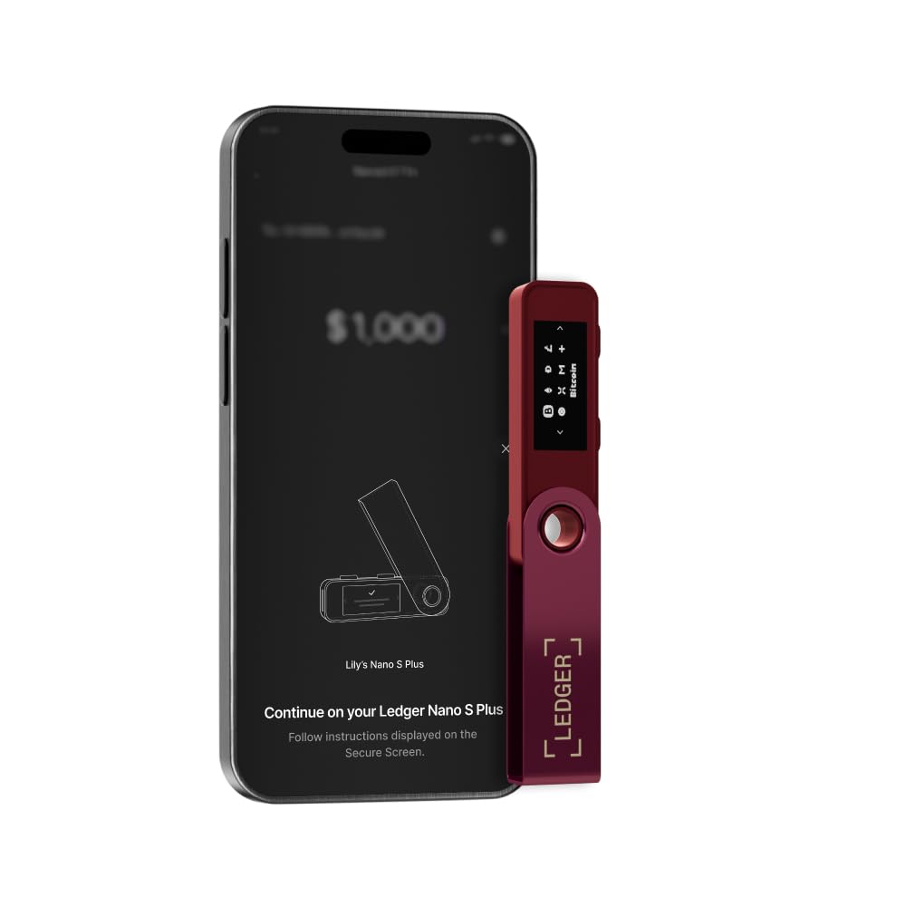 Ledger Nano S Plus Signer – The accessible Way to Manage Your Crypto & NFTs securely (Ledger Wallet for Desktop and Android only) – Matte Black