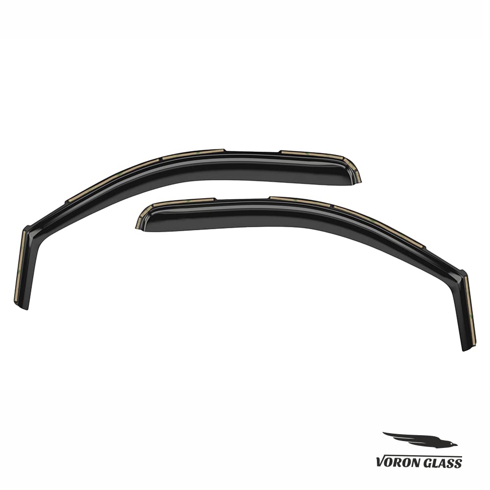 Voron Glass in-Channel Extra Durable Rain Guards for Trucks Chevrolet (Chevy) Silverado/GMC Sierra 2014-2018 Crew Cab, Window Deflectors, Vent Window Visors, 4 Pieces - 220009