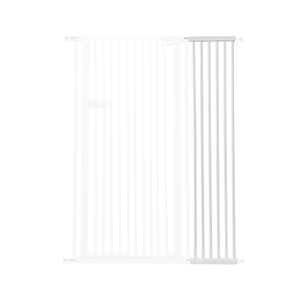 Lumizone Extra Tall Cat Gate Extension Kit 55.12" High 4.13" Wide Black | Tall Pet Gate Dog Gate for Doorway Hallway Stairs Pressure Mounted Extra Wide 1.37" Gap No Drilling