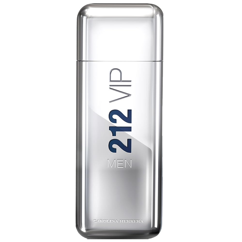 Carolina Herrera 212 Vip Men Fragrance For Men - Notes Of Caviar Lime, Ginger And Tonka Bean - Intimate And Magnetic Scent - Blend Of Fresh And Woody - Perfect For Night Use - Edt Spray - 1.7 Oz