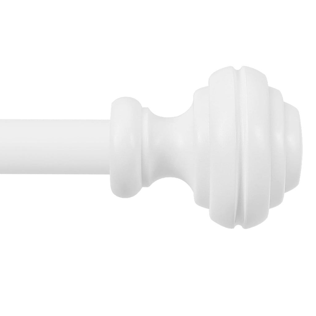 Curtain Rods for Windows 48-84 inch,3/4 inch Heavy Duty Adjustable Decorative Curtain Rod with Modern Finials,Window Rods for Bedroom, Living Room,Patio and Kitchen