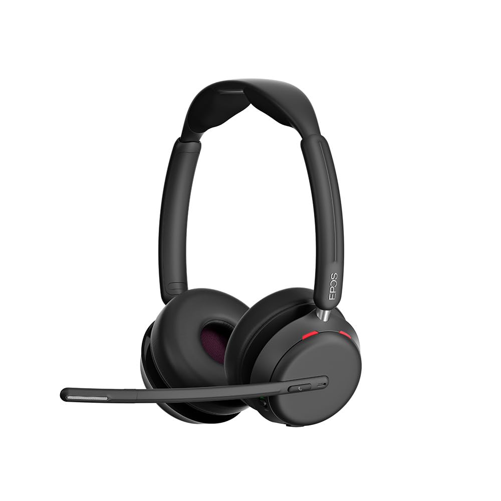 EPOS Impact 1061 ANC High-Performance Bluetooth Headset for PC - Double-Sided, Advanced Noise Cancellation, EPOS AI, Super Wideband Audio, Intuitive Controls, for Professionals in Loud Workspaces