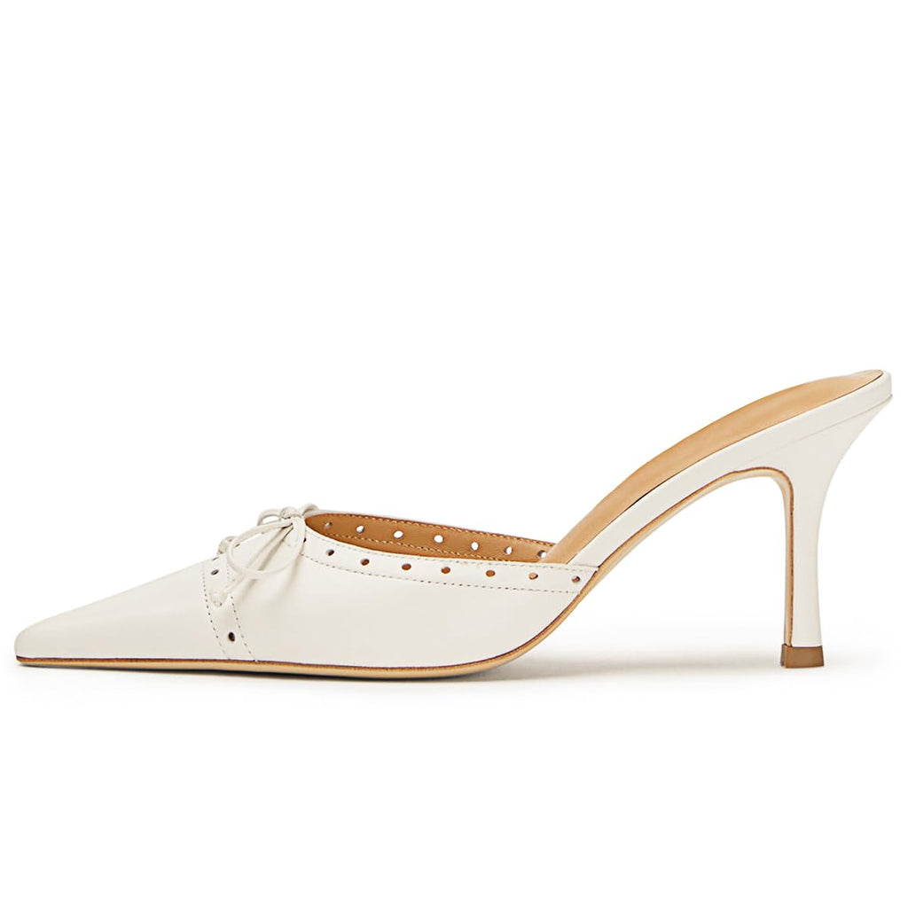 Kitten Heels for Women Closed Toe Heels Vintage Heeled Mules Sexy Pointy Studded Slip on Stiletto Dressy Pumps