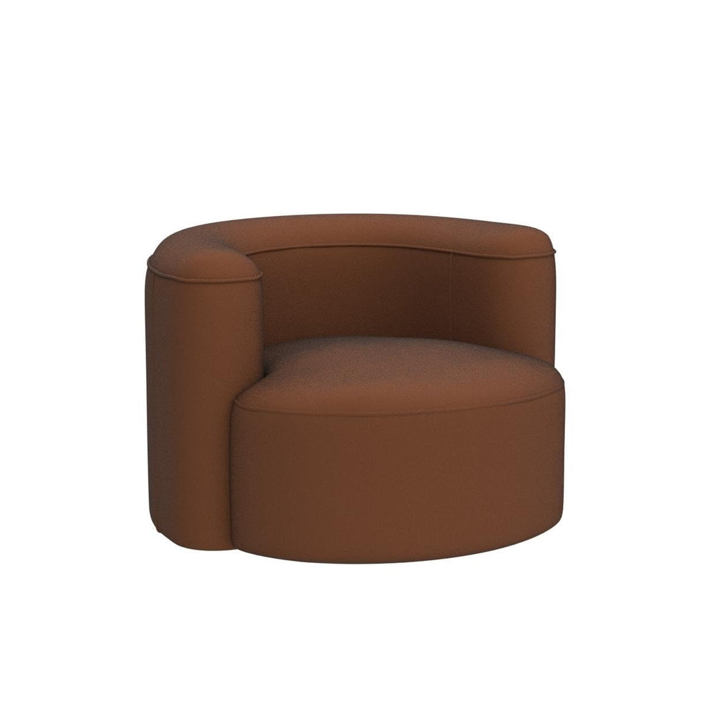 Acanva Luxury Modern Tight Curved Back Velvet Sofa, Minimalist Style Comfy Couch for Living Room Apartment Reception Space, Cream Single Chair