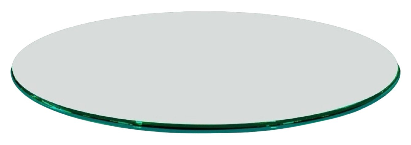 12" Inch Round Glass Table Top 1/2" Thick Tempered Beveled Edge by Fab Glass and Mirror