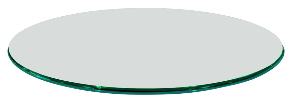 14" Inch Round Glass Table Top 1/2" Thick Tempered Beveled Edge by Fab Glass and Mirror