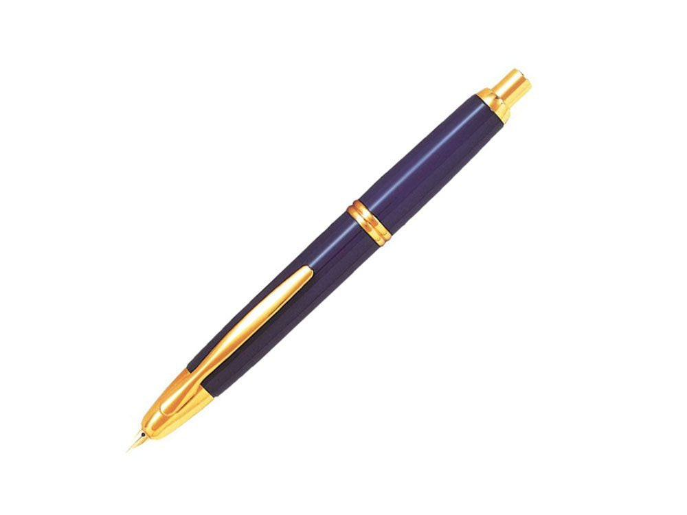 PILOT Vanishing Point Collection Refillable & Retractable Fountain Pen, Black Carbonesque Barrel with Rhodium Accents, Blue Ink, Medium Nib (60246)