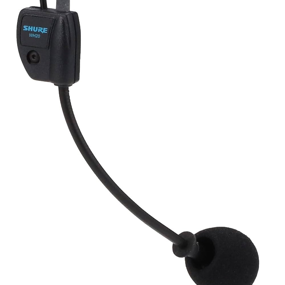 Shure WH20 Dynamic Headset Microphone - Rugged, Lightweight, Secure Fit for Active Mic Users, for Instructors/Musicians, Right-Angle 1/4 (6.3mm) Connector for Unbalanced Mic Input (WH20QTR)