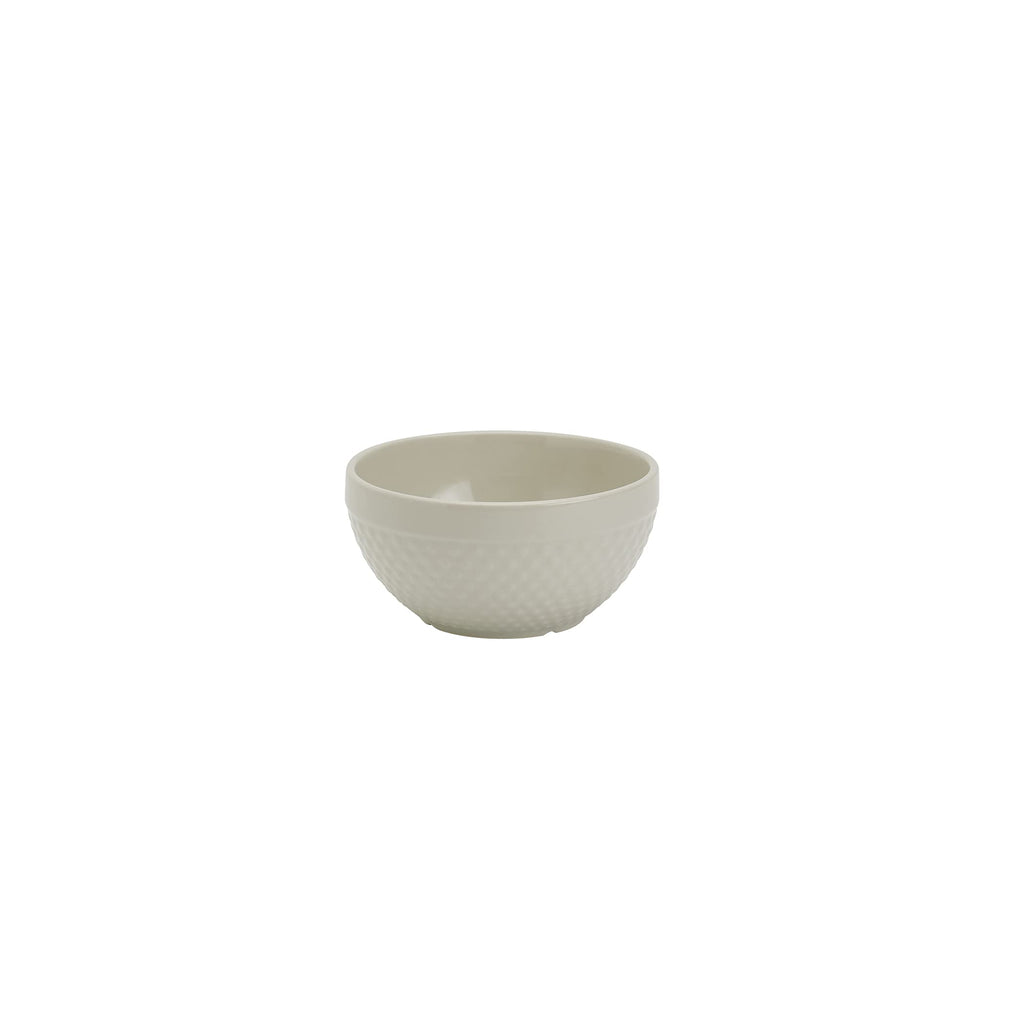 TTU Tabletops Gallery Hobnail Style 4 Piece Timeless Grey Stoneware Nesting Mixing Bowl Set for Baking and Cooking