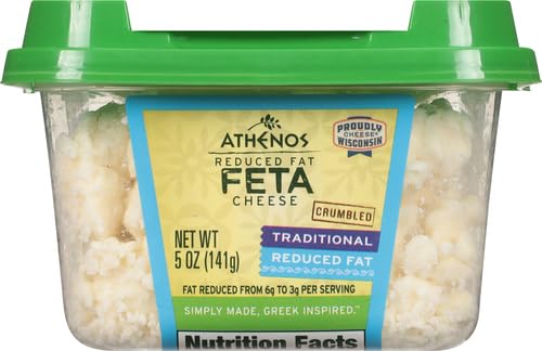 Athenos Traditional Reduced Fat Crumbled Feta Cheese (5 oz Tub)